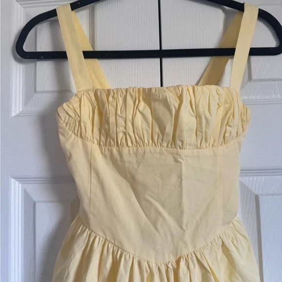 Anthropologie Butter Yellow Smocked Dress - Picture 3 of 5
